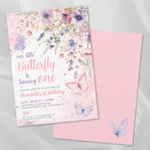 Onze Kleine Vlinder Roze Meisjes Verjaardagsfeestj