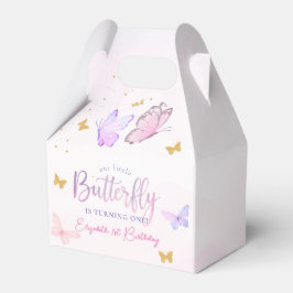 Onze Kleine Vlinder Roze Paarse Meisje 1e Verjaard Bedankdoosjes