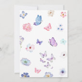 Onze kleine vlinder verjaardagsfeestje kaart (Achterkant)