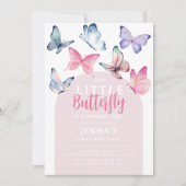 Onze kleine vlinder verjaardagsfeestje kaart (Voorkant)