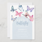 Onze kleine vlinder verjaardagsfeestje kaart (Voorkant)