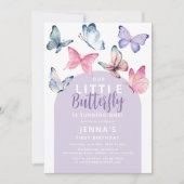 Onze kleine vlinder verjaardagsfeestje kaart (Voorkant)