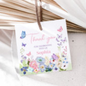 Onze kleine vlinder verjaardagsfeestje plein bedankjes labels