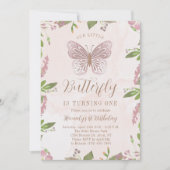 Onze kleine vlinder wordt een 1e verjaardag kaart (Voorkant)