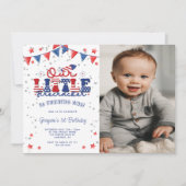 Onze kleine voetzoeker 1e verjaardag foto kaart (Voorkant)