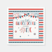 Onze kleine voetzoeker 1e verjaardag papieren serv servet (Voorkant)