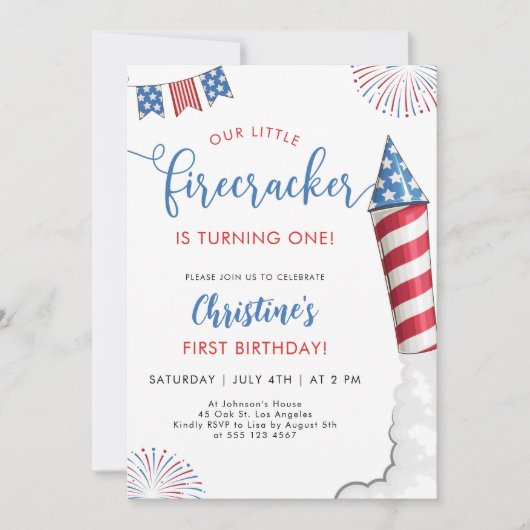 Onze kleine voetzoeker 1e verjaardag uitnodiging (Voorkant)