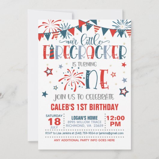 Onze kleine voetzoeker 1e verjaardag uitnodiging (Voorkant)