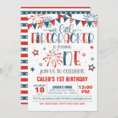 Onze kleine voetzoeker 1e verjaardag uitnodiging (Voorkant / Achterkant)