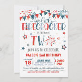 Onze kleine voetzoeker 2e verjaardag uitnodiging (Voorkant)