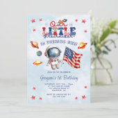 Onze kleine voetzoeker Astronaut 1e verjaardag Kaart (Staand voorkant)