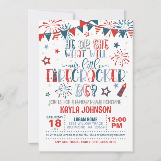 Onze kleine voetzoeker Gender onthullen Baby showe Kaart (Voorkant)