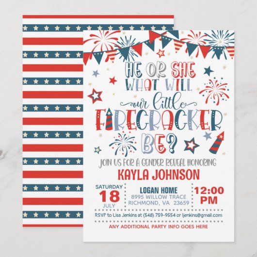 Onze kleine voetzoeker Gender onthullen Baby showe Kaart (Voorkant / Achterkant)