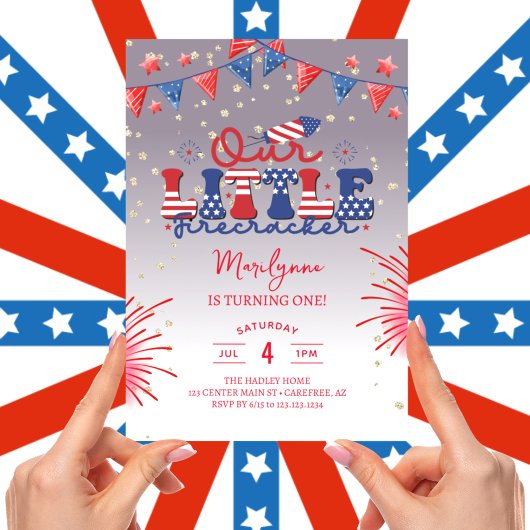 Onze kleine voetzoeker Lila 1e verjaardagsfeestje Kaart