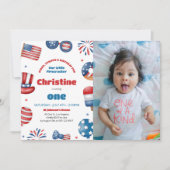 Onze kleine voetzoeker verjaardagsfeestfoto kaart (Voorkant)