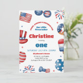 Onze kleine voetzoeker verjaardagsfeestje kaart (Staand voorkant)