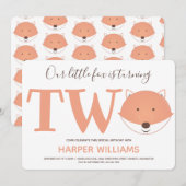 Onze kleine vos draait twee tweede kinderen om de  kaart (Voorkant / Achterkant)