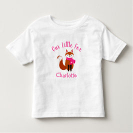 Onze Kleine Vos Mooie Roze Sjaal Persoonlijke Baby Kinder Shirts