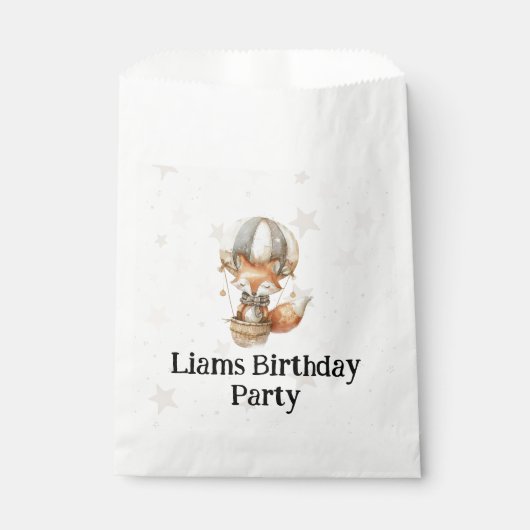 Onze kleine vos verjaardagsfeestje gunst zakken bedankzakje (Voorkant)