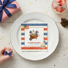Onze Kleine Vuurwerk Waterverf Baby Shower Servet
