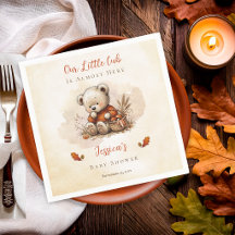 Onze Kleine Welp Herfst Teddybeer Baby Shower