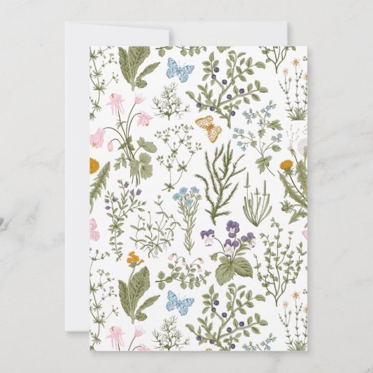 Onze kleine Wildbloem eerste uitnodiging van de Da (Achterkant)