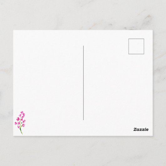 Onze Kleine Wilde Bloem 1e Verjaardag Bloem Minima Briefkaart (Achterkant)