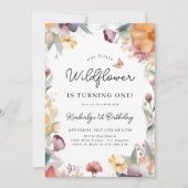Onze Kleine Wilde Bloem 1e Verjaardag Kaart (Voorkant)