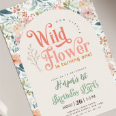 onze kleine wilde bloem 1e verjaardag kaart