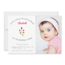 Onze kleine wilde bloem 1st Birthday Floral foto