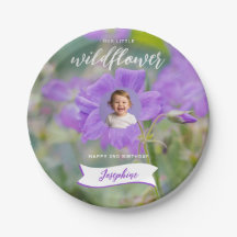 Onze Kleine Wilde Bloem Aangepaste Kinderfoto Verj