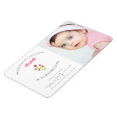 Onze kleine wilde bloem, eerste verjaardag Floral Magneet (Linkerzijde)