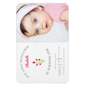 Onze kleine wilde bloem, eerste verjaardag Floral Magneet (Verticaal)