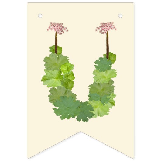 Onze kleine wilde bloem - Elegante bloemdecoratie Vlaggetjes (Derde vlag)