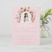 Onze kleine wilde bloem elegante verjaardag kaart (Staand voorkant)