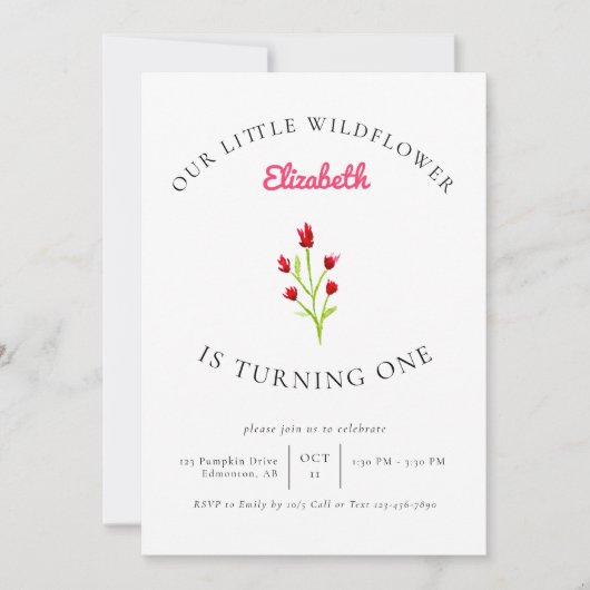 Onze kleine wilde bloem van de eerste vogeldag... kaart (Voorkant)