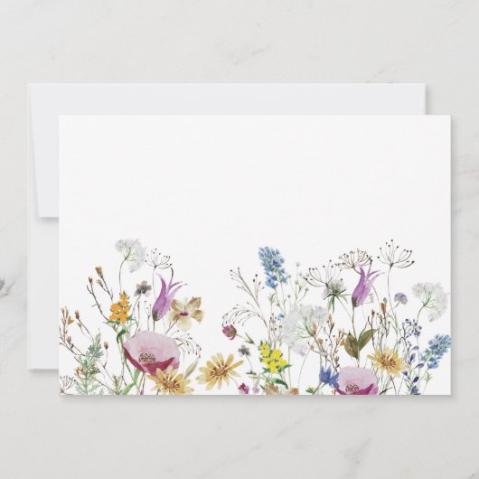 Onze kleine wilde bloem wordt één 1e verjaardag kaart (Achterkant)