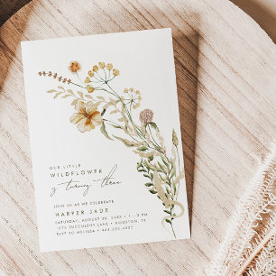 Onze kleine wilde-bloemmeisjes Floral Birthday Par Kaart