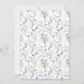 Onze Kleine Wildflower 1e Verjaardag Blauwe Waterv Kaart (Achterkant)