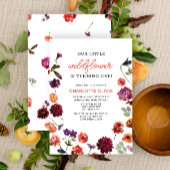 Onze kleine Wildflower 1e verjaardag Floral Boho Kaart