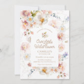 Onze kleine Wildflower 1e verjaardag uitnodiging (Voorkant)