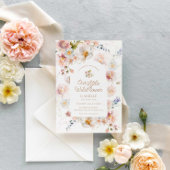 Onze kleine Wildflower 1e verjaardag uitnodiging