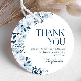 Onze kleine Wildflower Baby Meisje 1e Verjaardagsf Bedankjes Labels