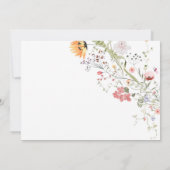 Onze kleine Wildflower Baby Meisje 1e Verjaardagsf Kaart (Achterkant)