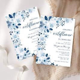 Onze kleine Wildflower Baby Meisje 1e Verjaardagsf Kaart