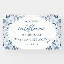 Onze kleine Wildflower Baby Meisje 1e Verjaardagsf