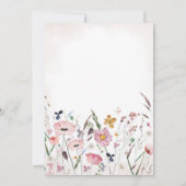 Onze kleine Wildflower Baby Meisje 2e Verjaardagsf Kaart (Achterkant)