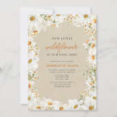 Onze Kleine Wildflower Daisy 1e Verjaardag Kaart (Voorkant)