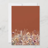 Onze Kleine Wildflower Herfst Floral Baby shower Kaart (Achterkant)