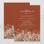 Onze Kleine Wildflower Herfst Floral Baby shower Kaart (Voorkant / Achterkant)